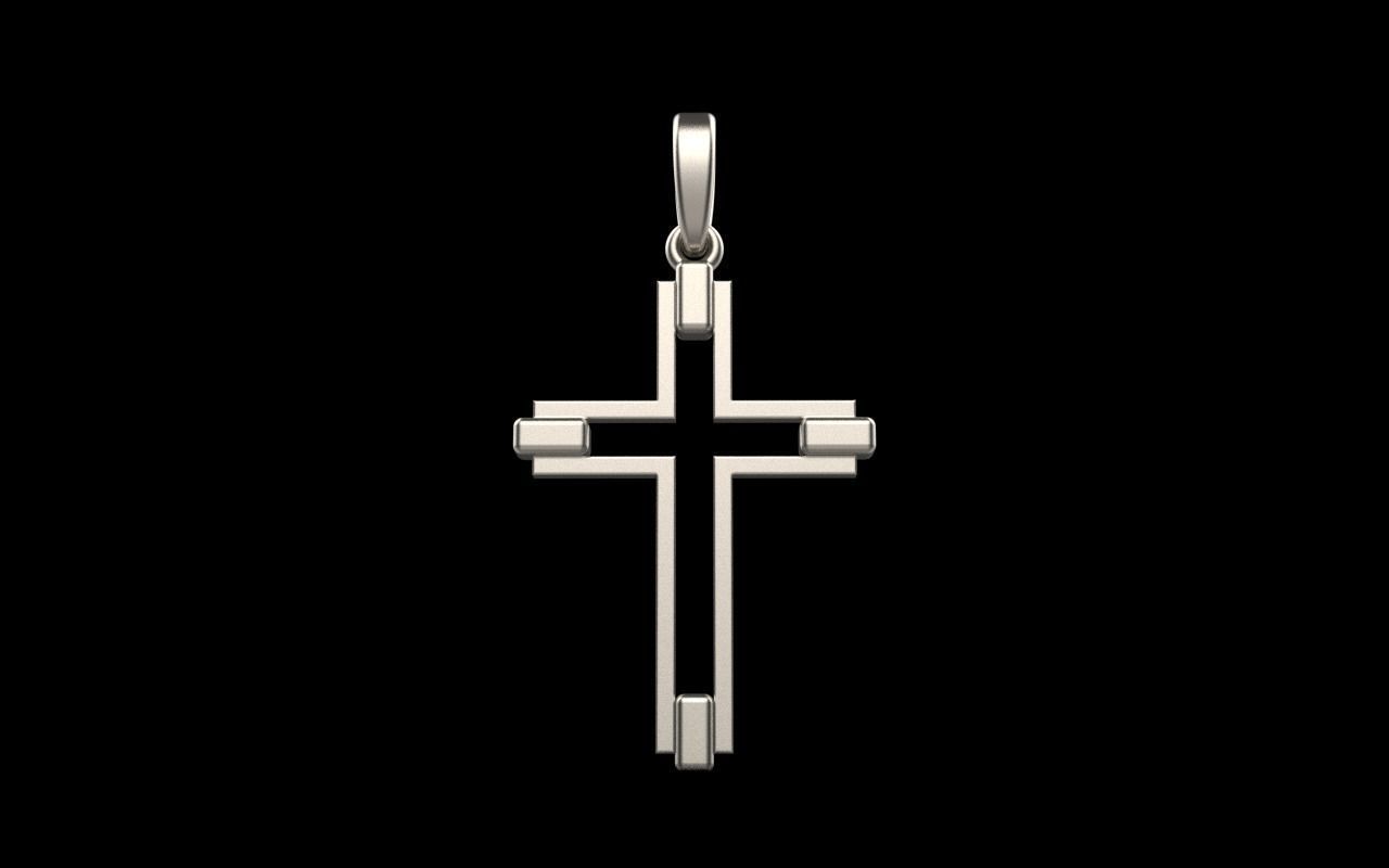 simple cross model 556 3D print model_12
