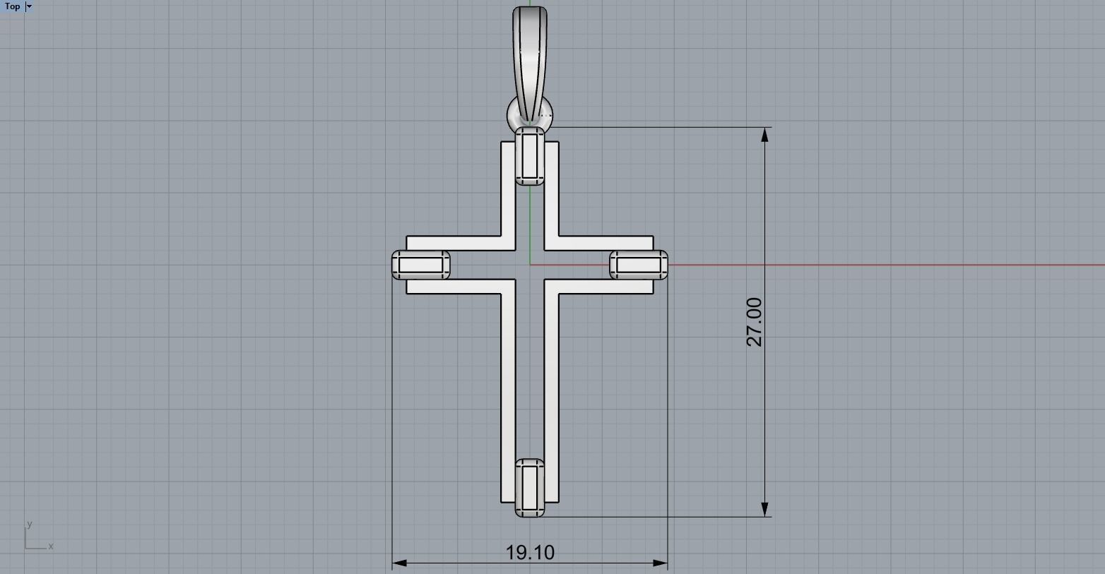 simple cross model 556 3D print model_5