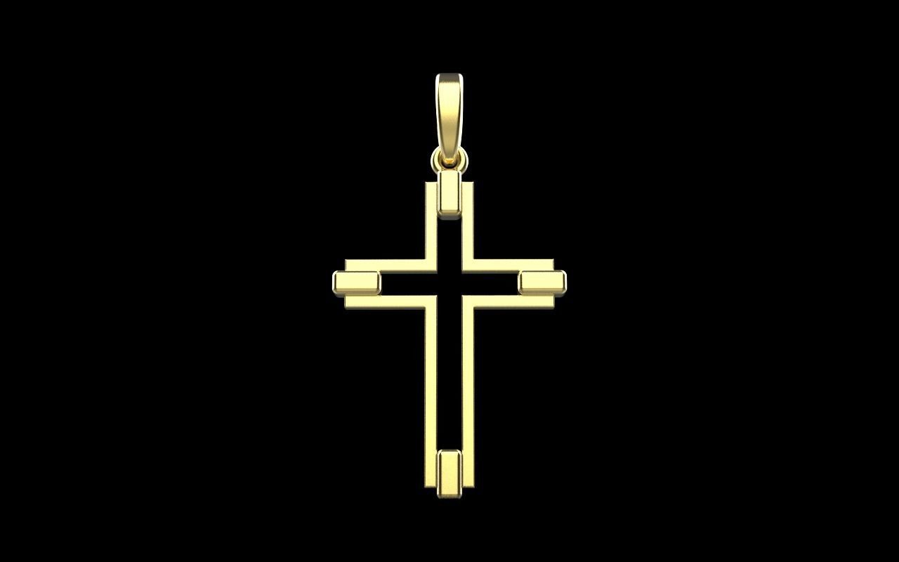 simple cross model 556 3D print model_11