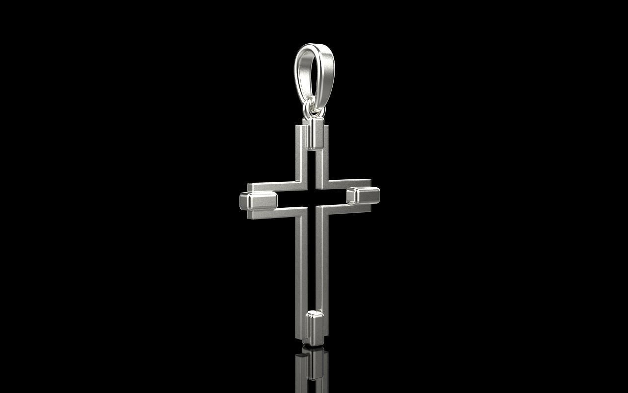 simple cross model 556 3D print model_22