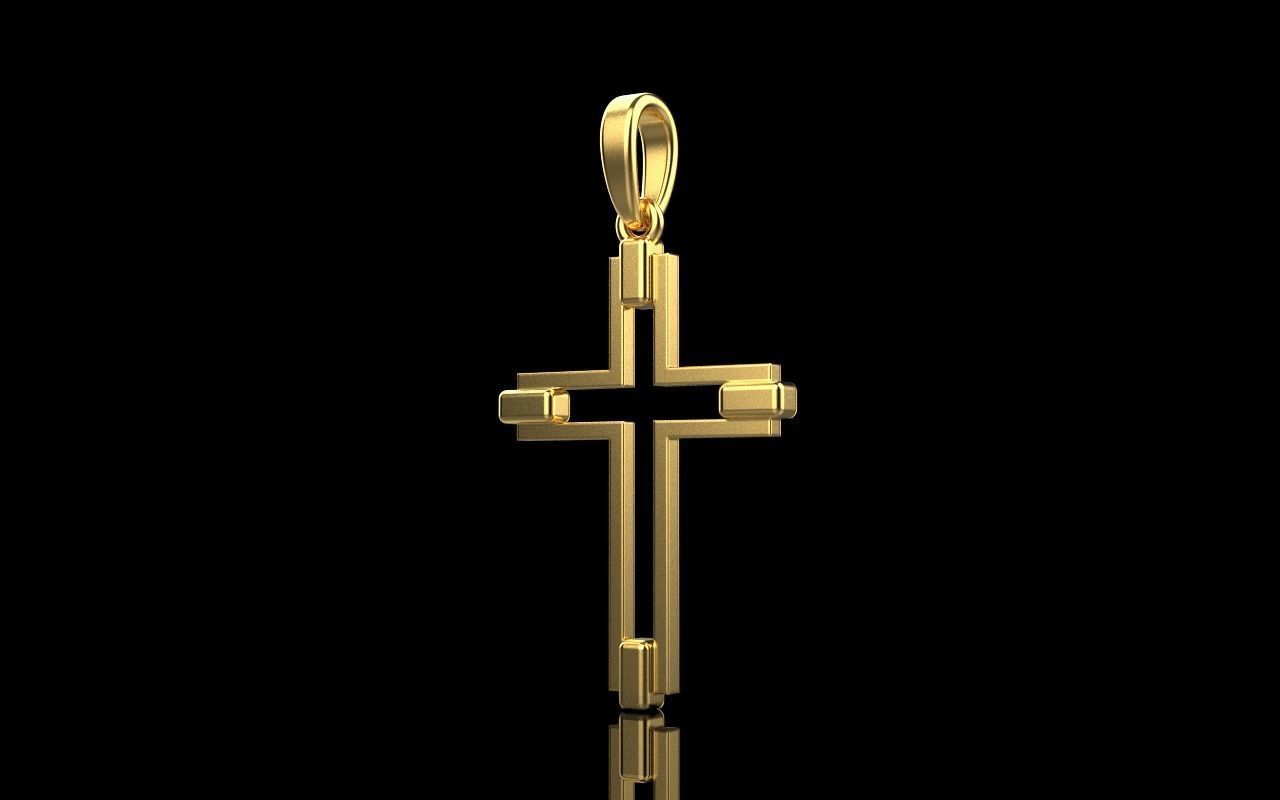 simple cross model 556 3D print model_28