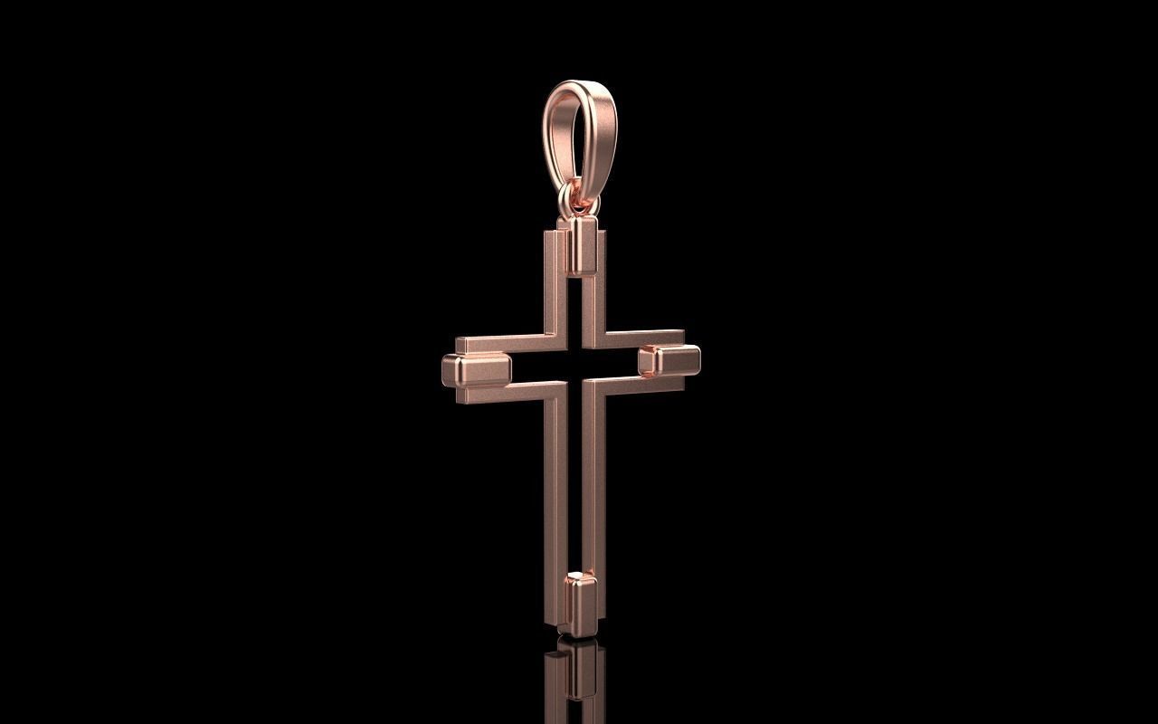 simple cross model 556 3D print model_20