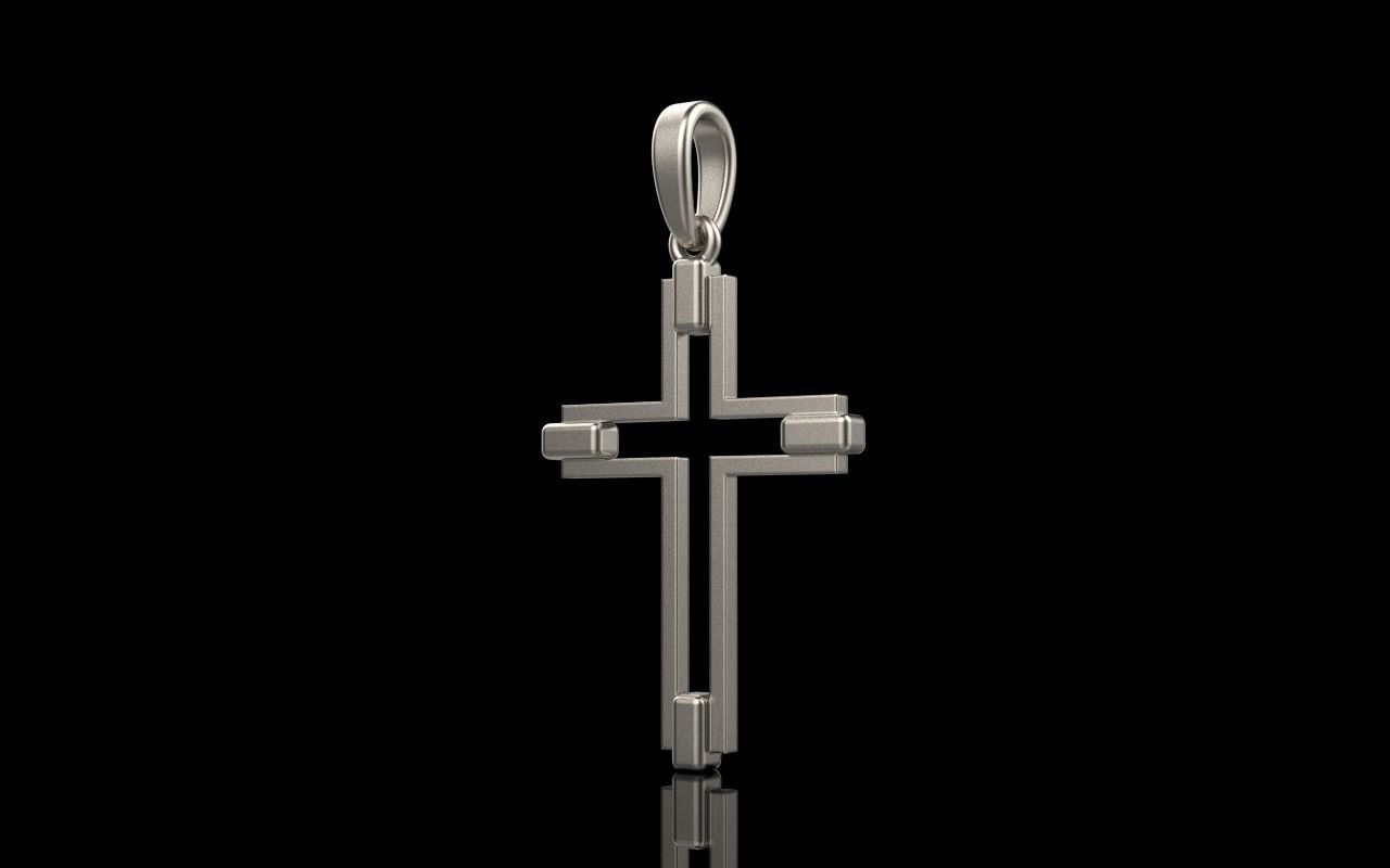 simple cross model 556 3D print model_2