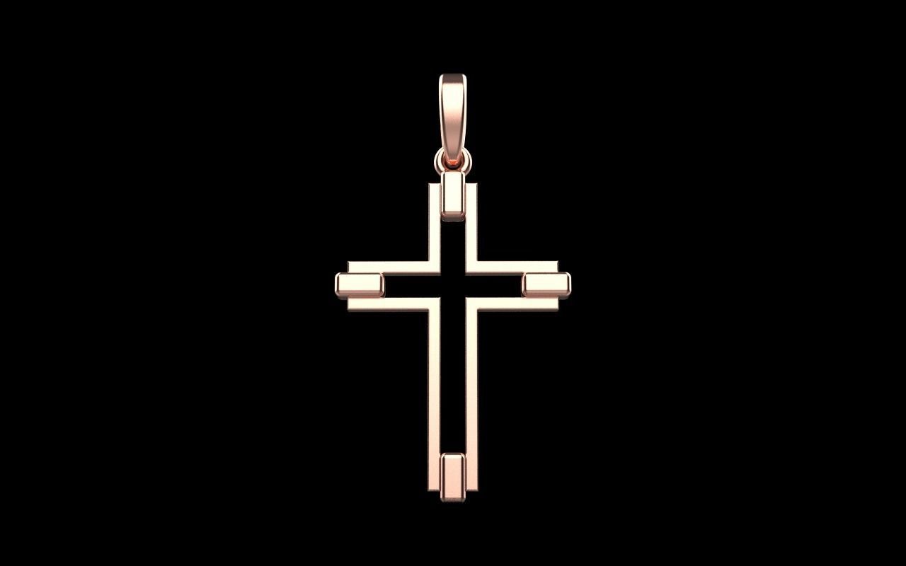 simple cross model 556 3D print model_13