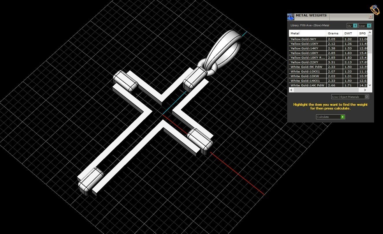 simple cross model 556 3D print model_4