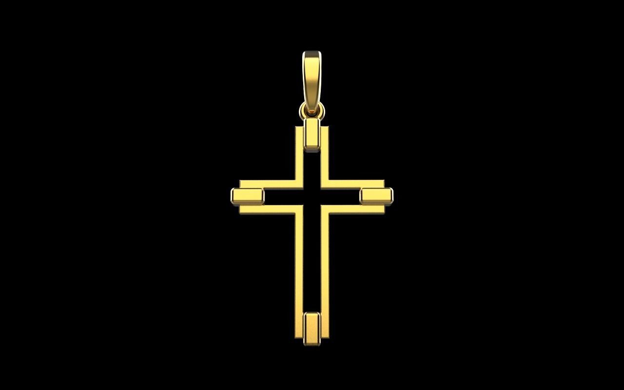 simple cross model 556 3D print model_16