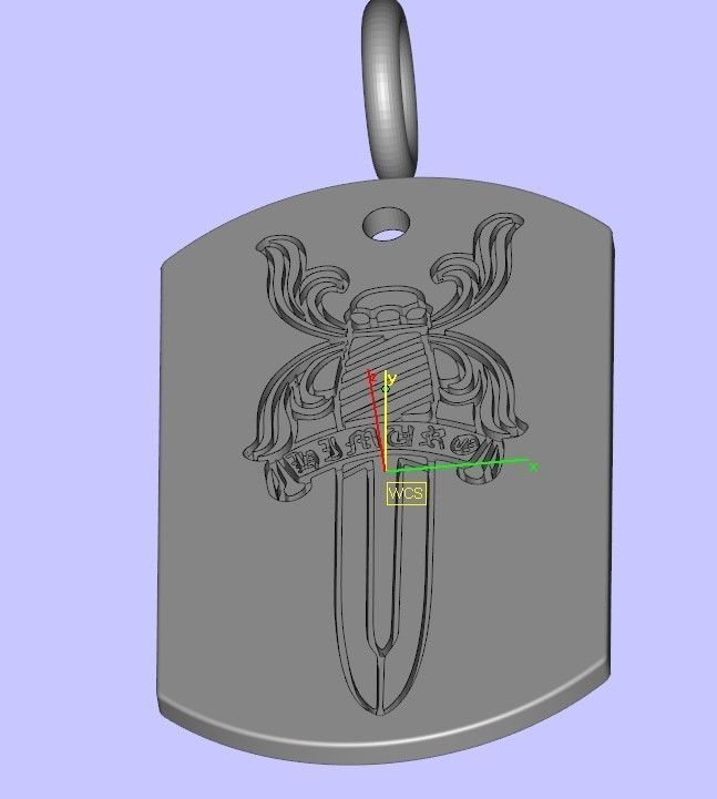 Chrome hearts large dagger Pendant 3D model_10