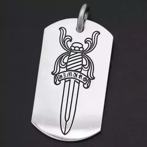 Chrome hearts large dagger Pendant 3D model