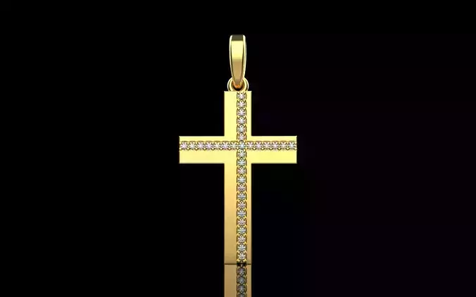 Cross with gems model 555