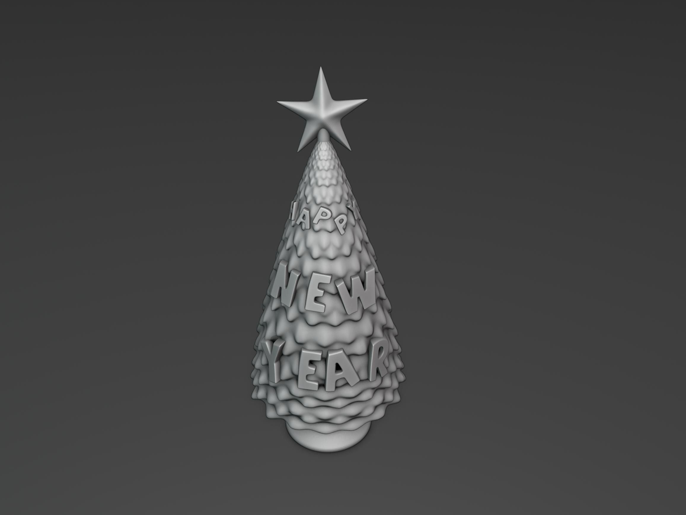 Happy New Year Tree 3D print model_4