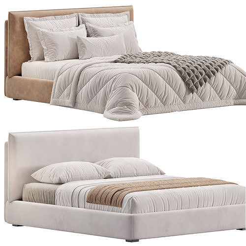 Bed LOTUS 3D model 2