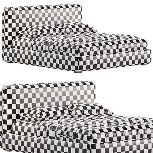 Bed LOTUS 3D model 6