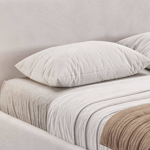 Bed LOTUS 3D model 4