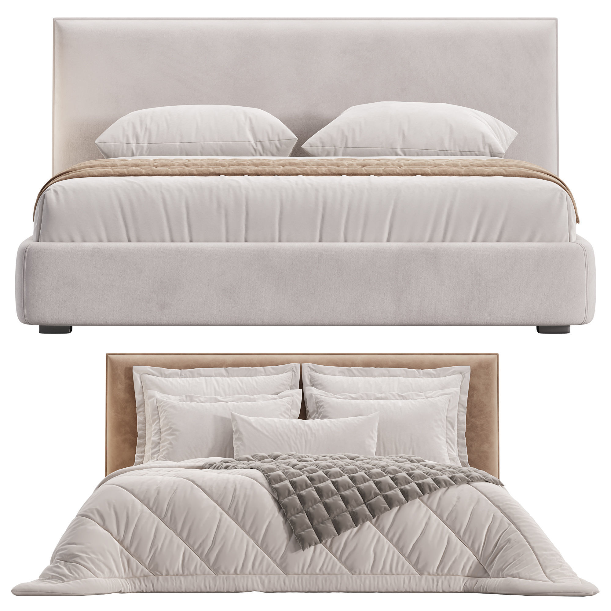  Bed LOTUS 3D model_2