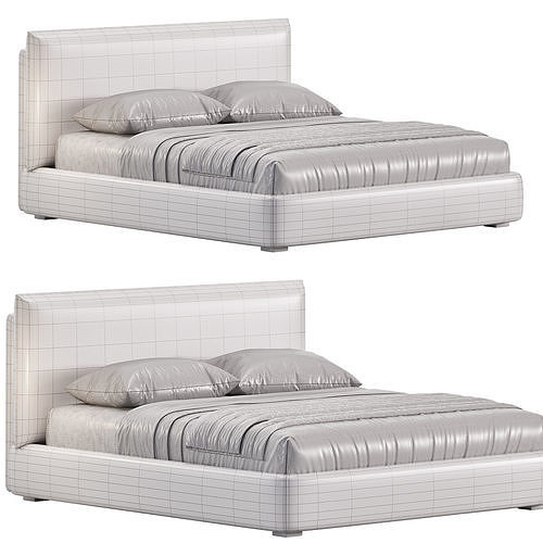 Bed LOTUS 3D model 7