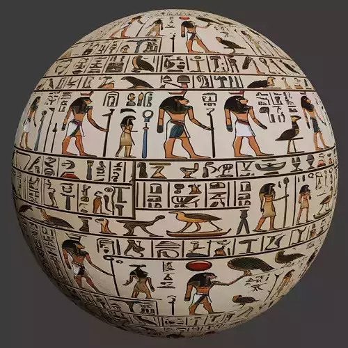 Ancient Egypt Hieroglyphs  - VOL 1 - 6 Seamless PBR Texture