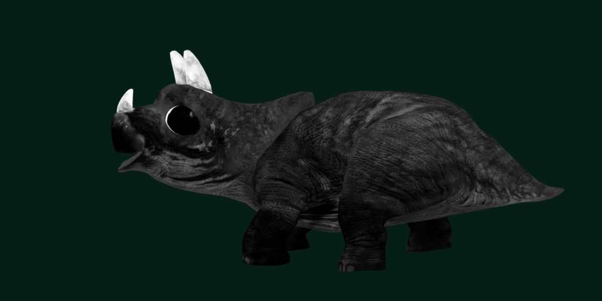 Triceratops Baby Reptile Dinosaur Low-poly 3D model_17