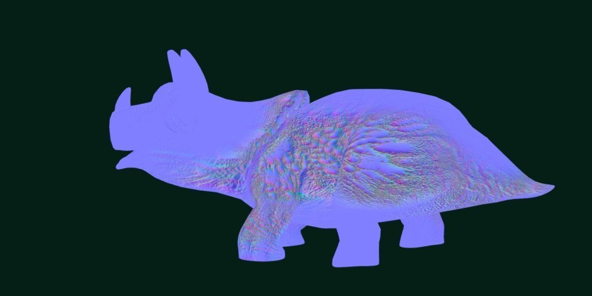 Triceratops Baby Reptile Dinosaur Low-poly 3D model_16