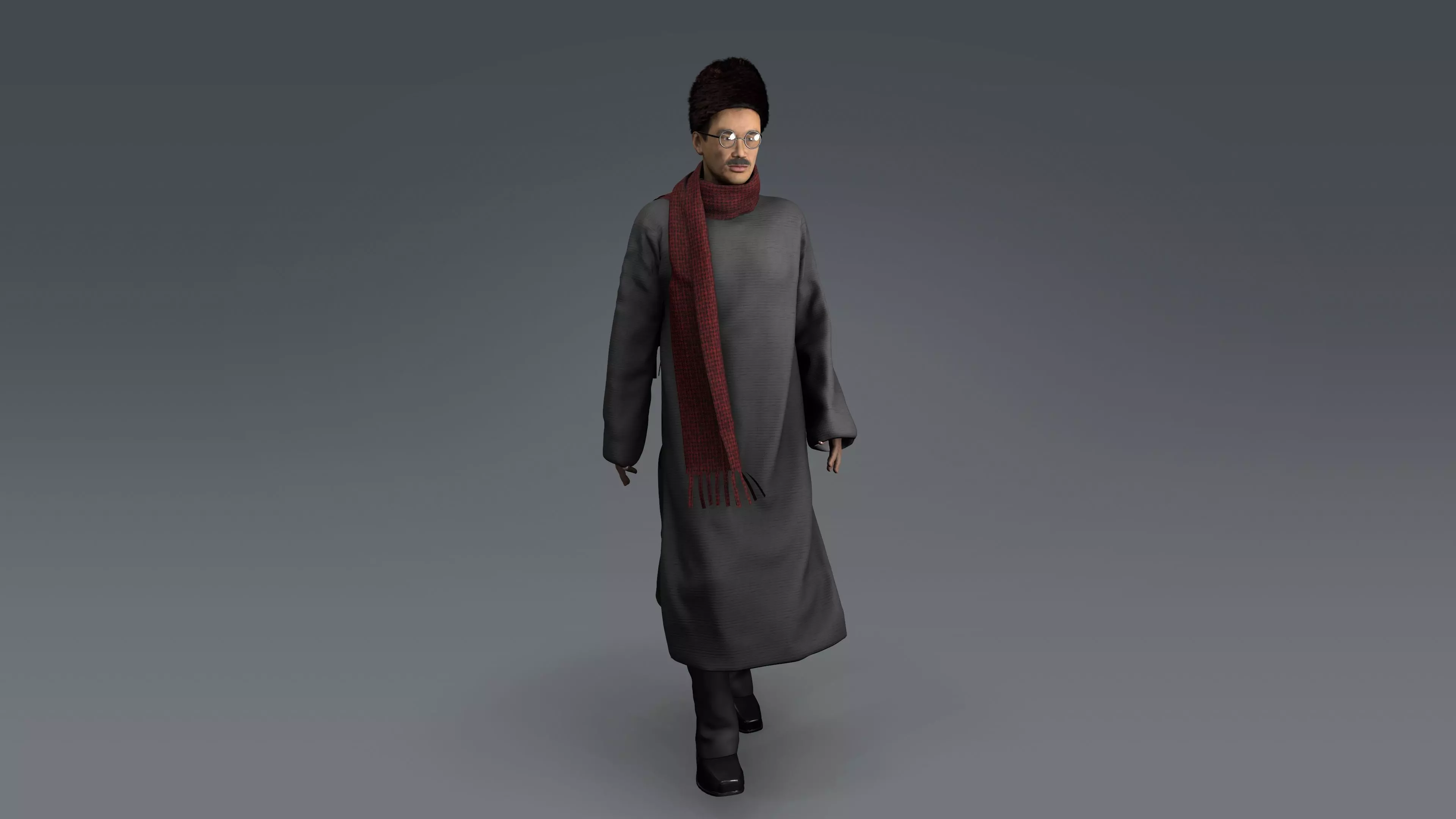 farther man Low-poly 3D model