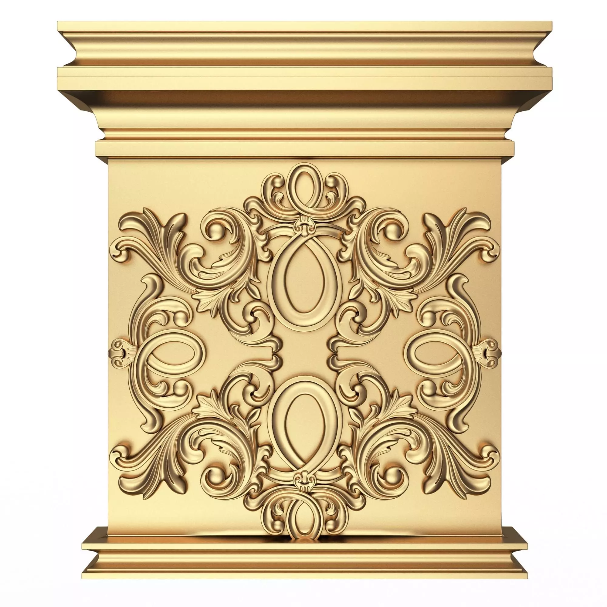 Carved Capital 1301 Low-poly 3D model