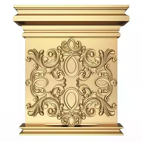 Carved Capital 1301 Low-poly 3D model