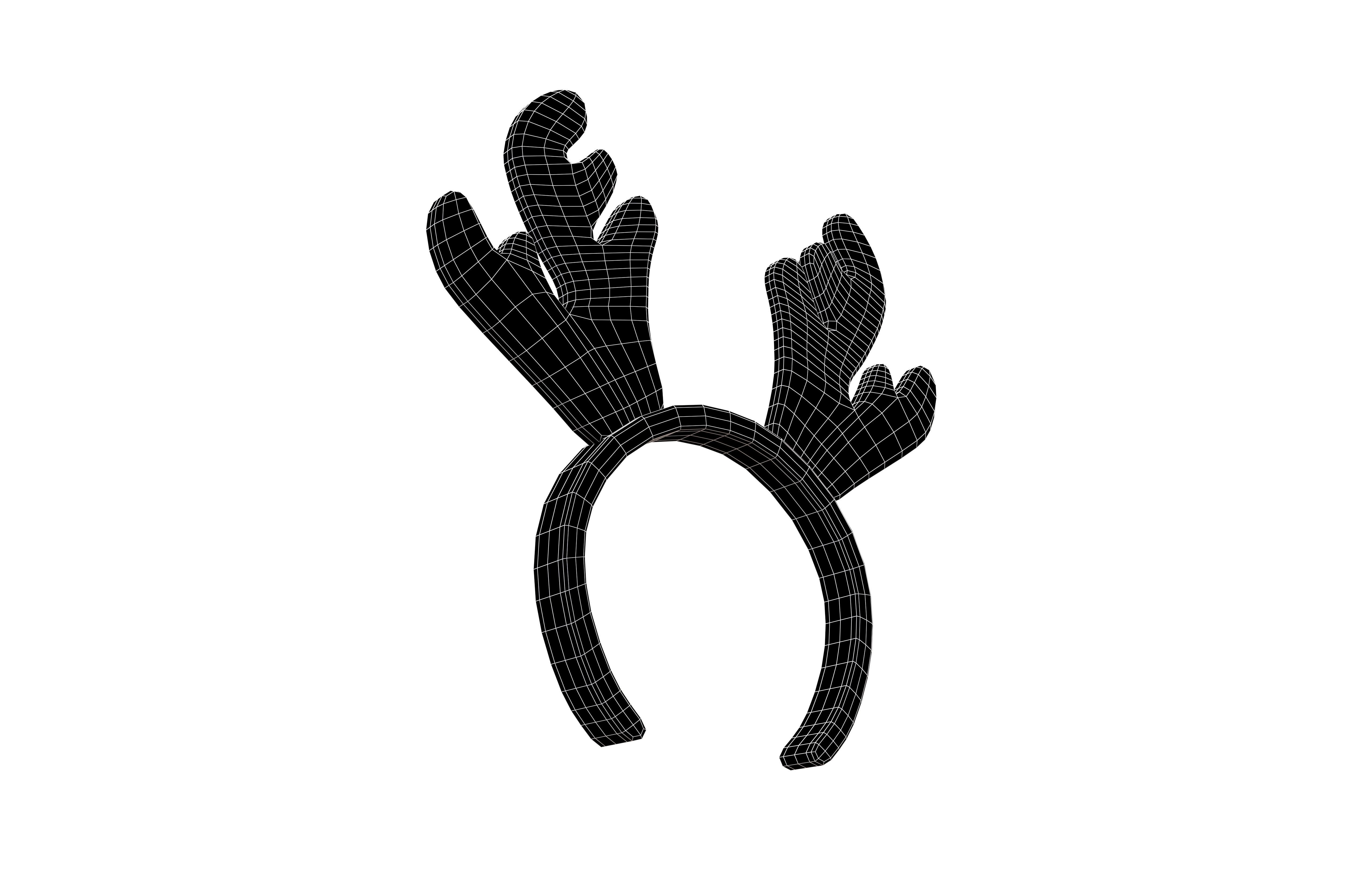 Rudolf Headband v1 003 Low-poly 3D model_7