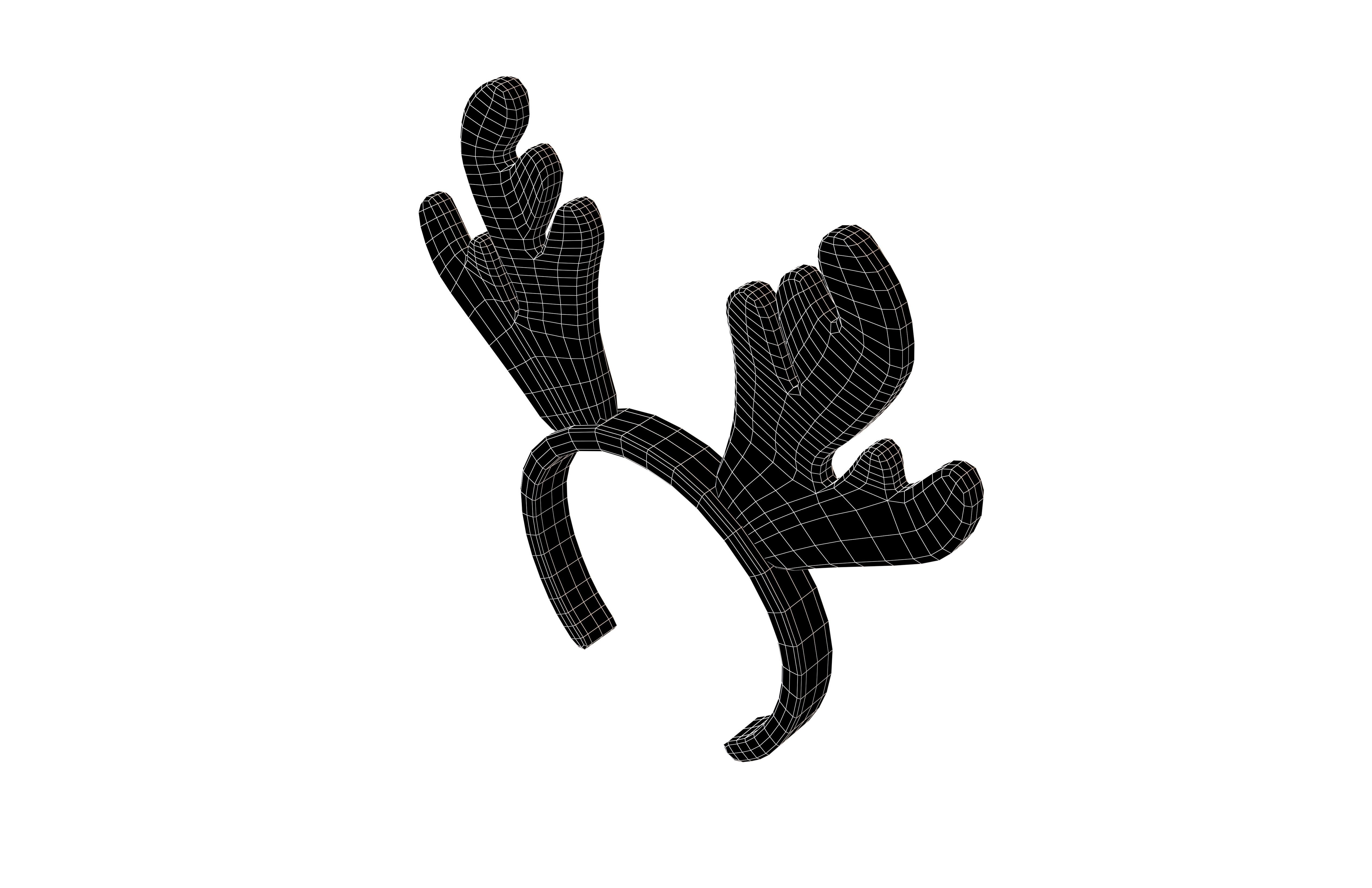 Rudolf Headband v1 004 Low-poly 3D model_4