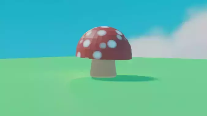 3D LOWPOLY MUSHROOM