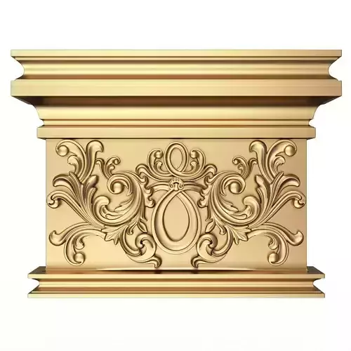 Carved Capital 1302 Low-poly 3D model