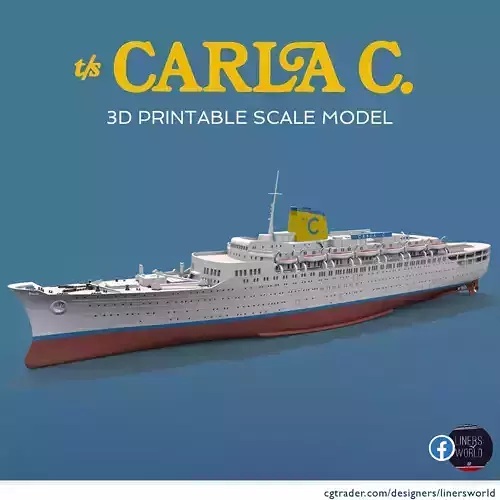CARLA C Costa Line cruise ship print-ready model