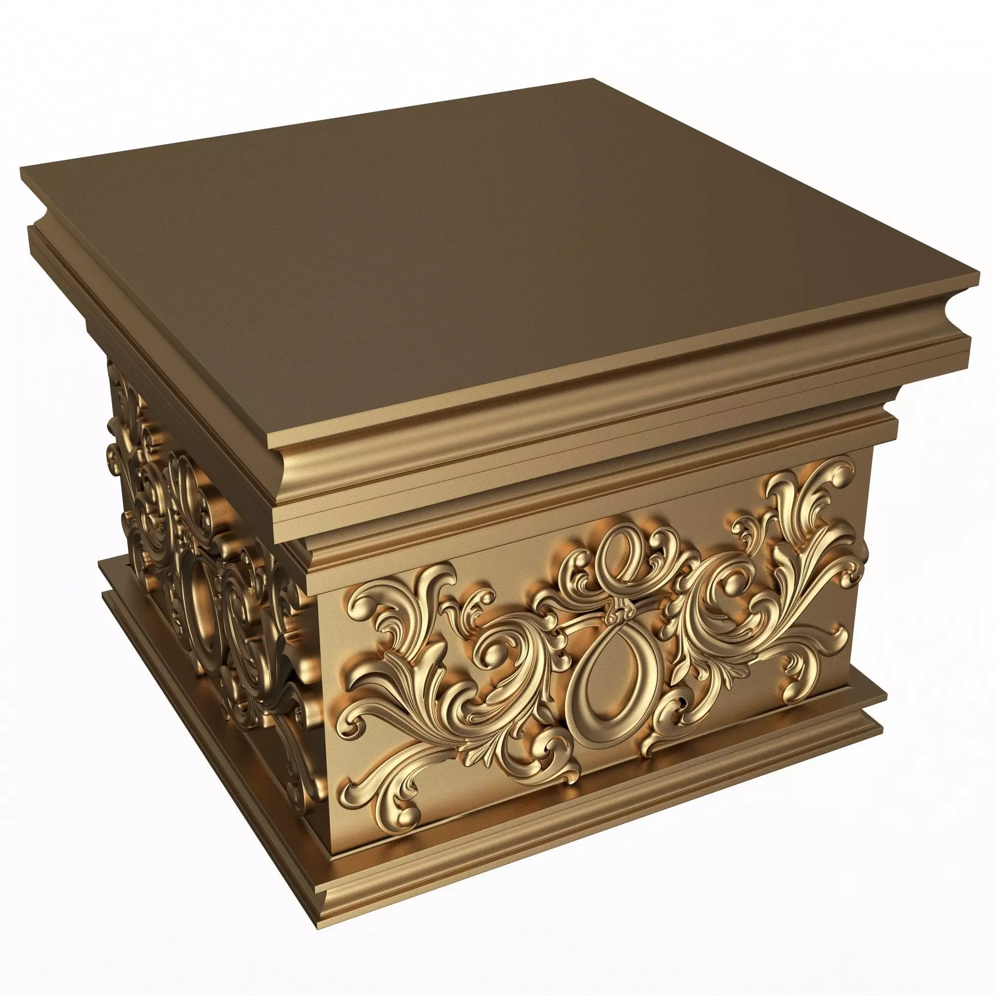Carved Capital 1304 Low-poly 3D model