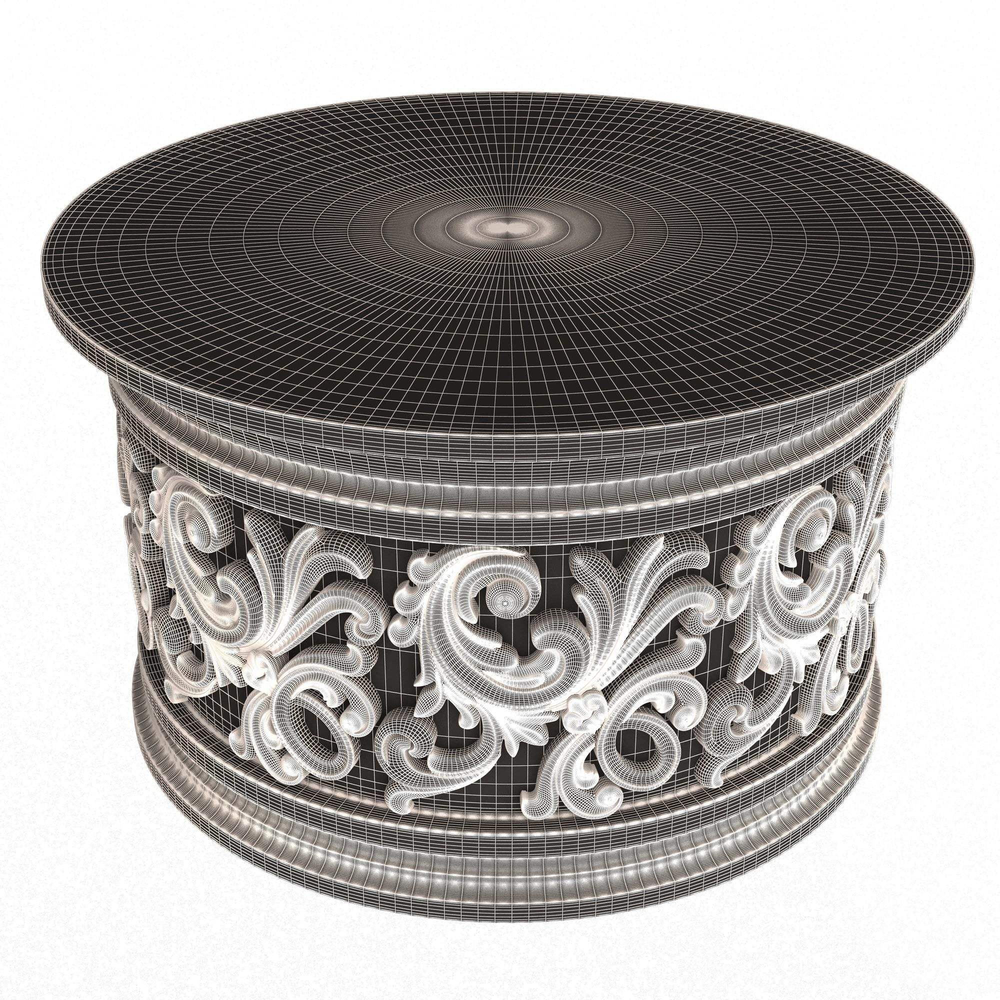 Carved Capital 1305 Low-poly 3D model_6