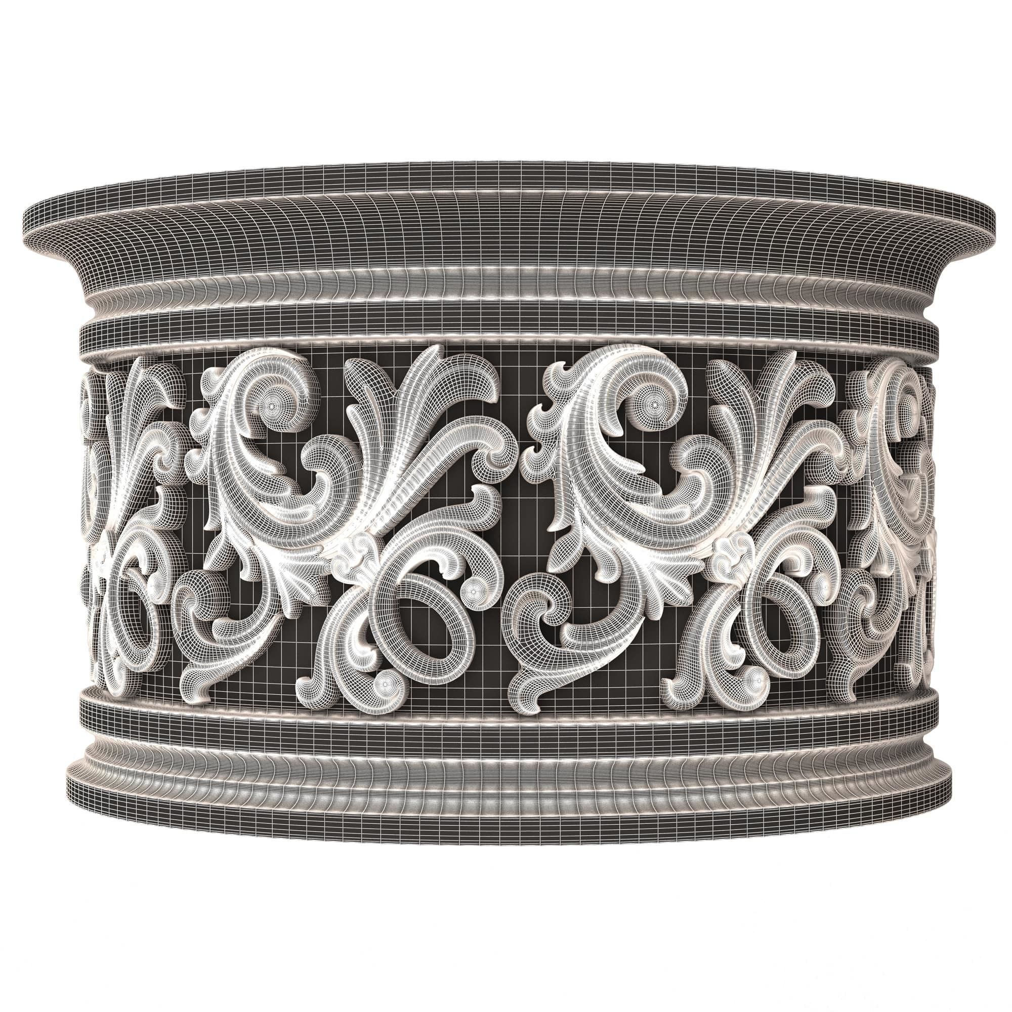 Carved Capital 1305 Low-poly 3D model_11