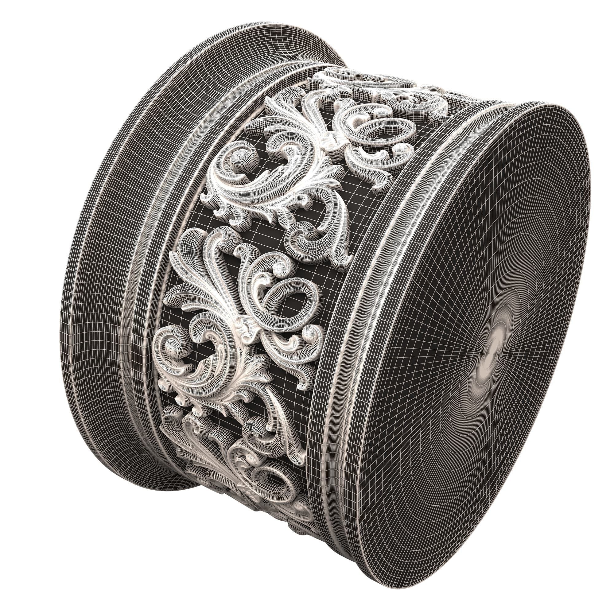 Carved Capital 1305 Low-poly 3D model_10