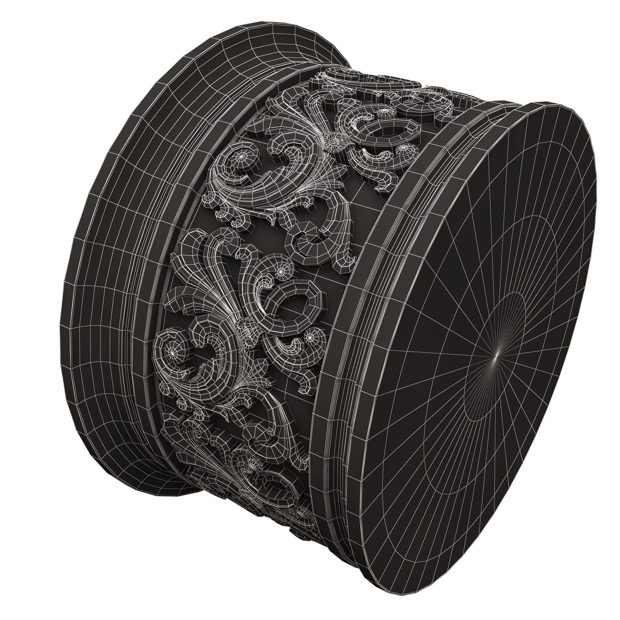 Carved Capital 1305 Low-poly 3D model_16