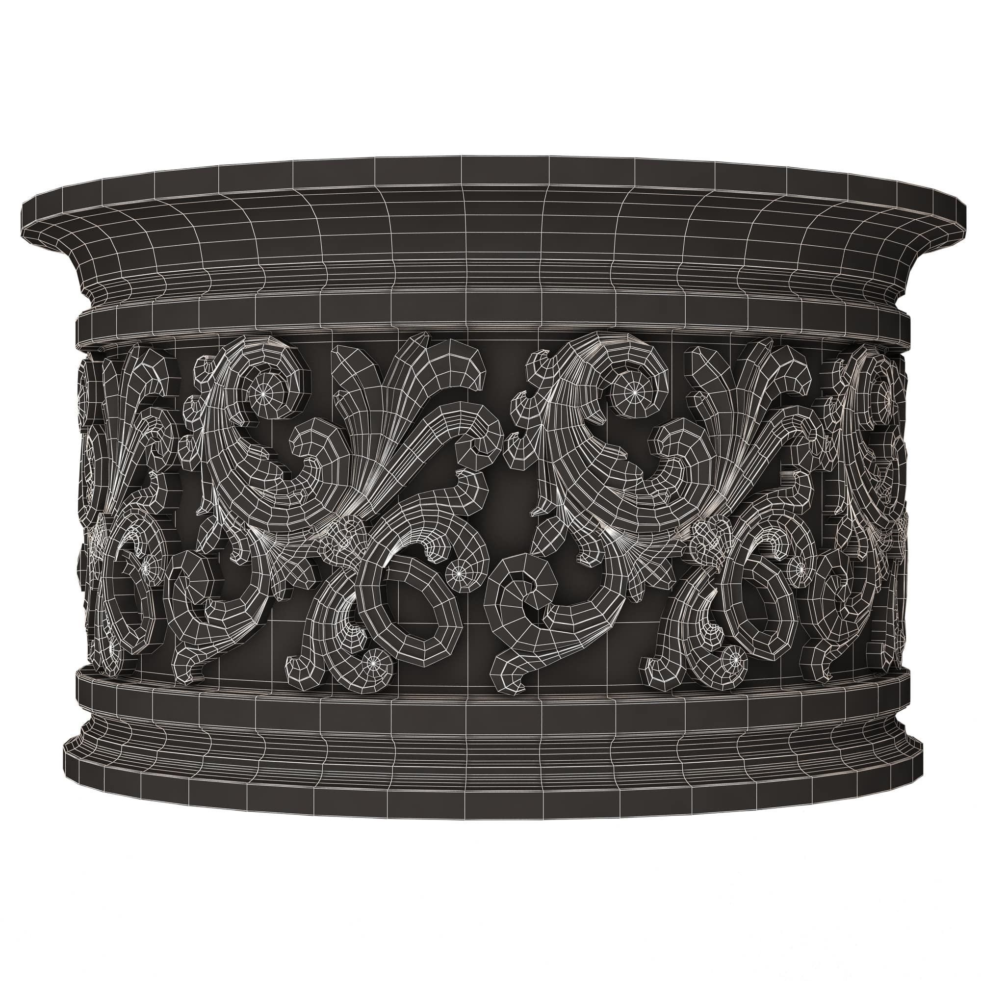 Carved Capital 1305 Low-poly 3D model_17