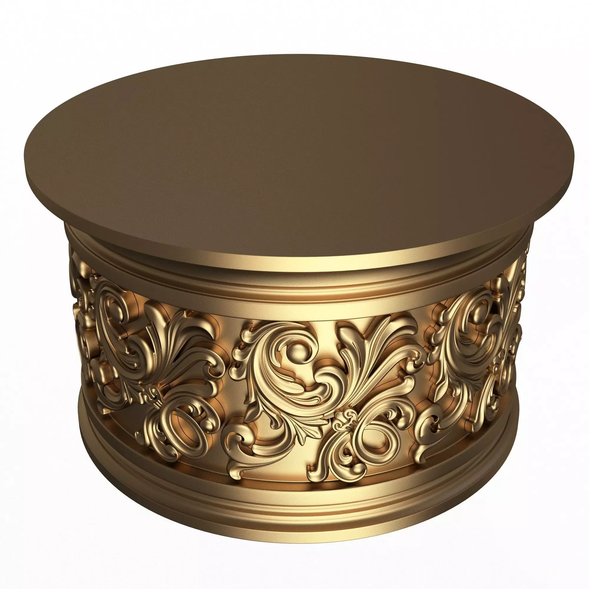 Carved Capital 1305 Low-poly 3D model_0