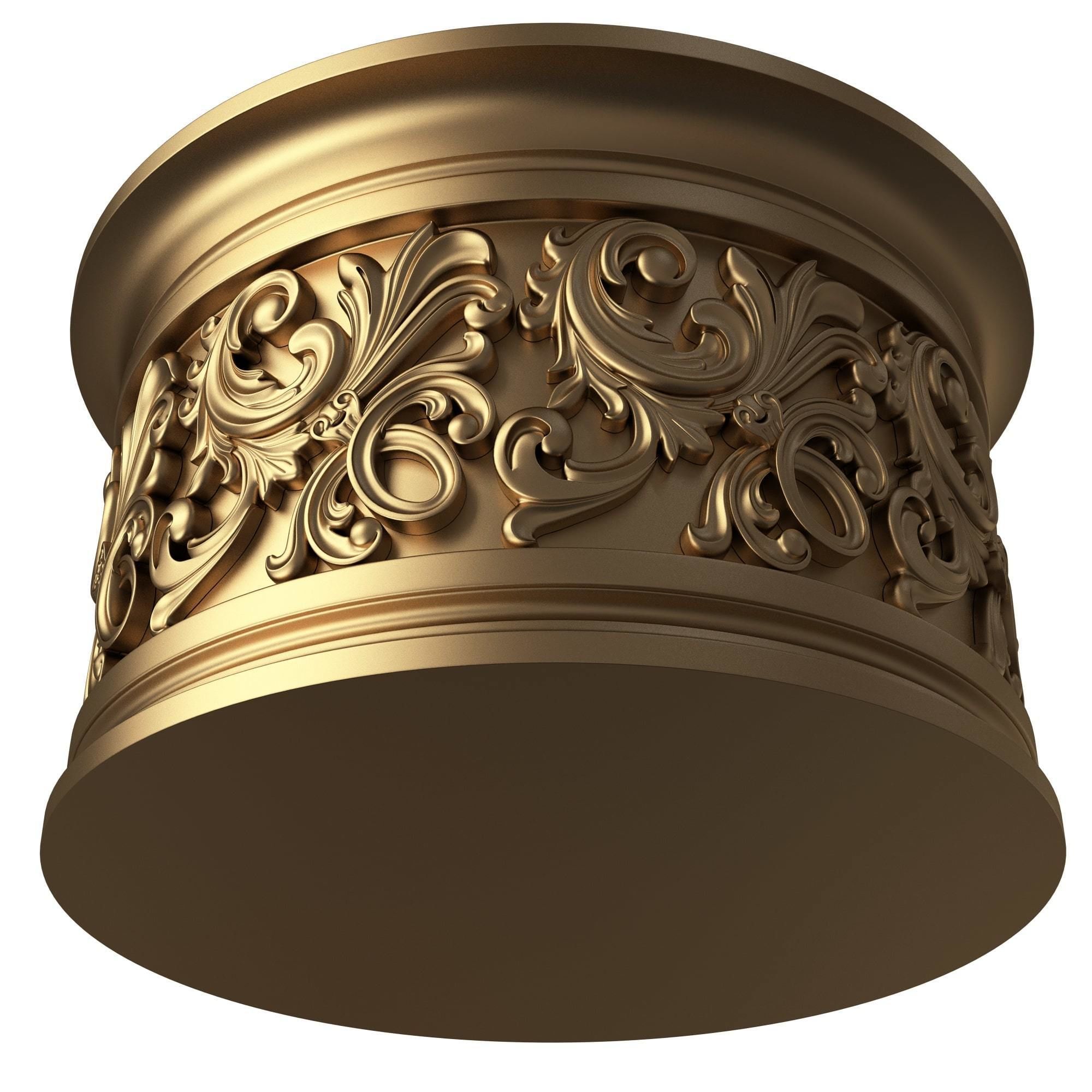 Carved Capital 1305 Low-poly 3D model_1