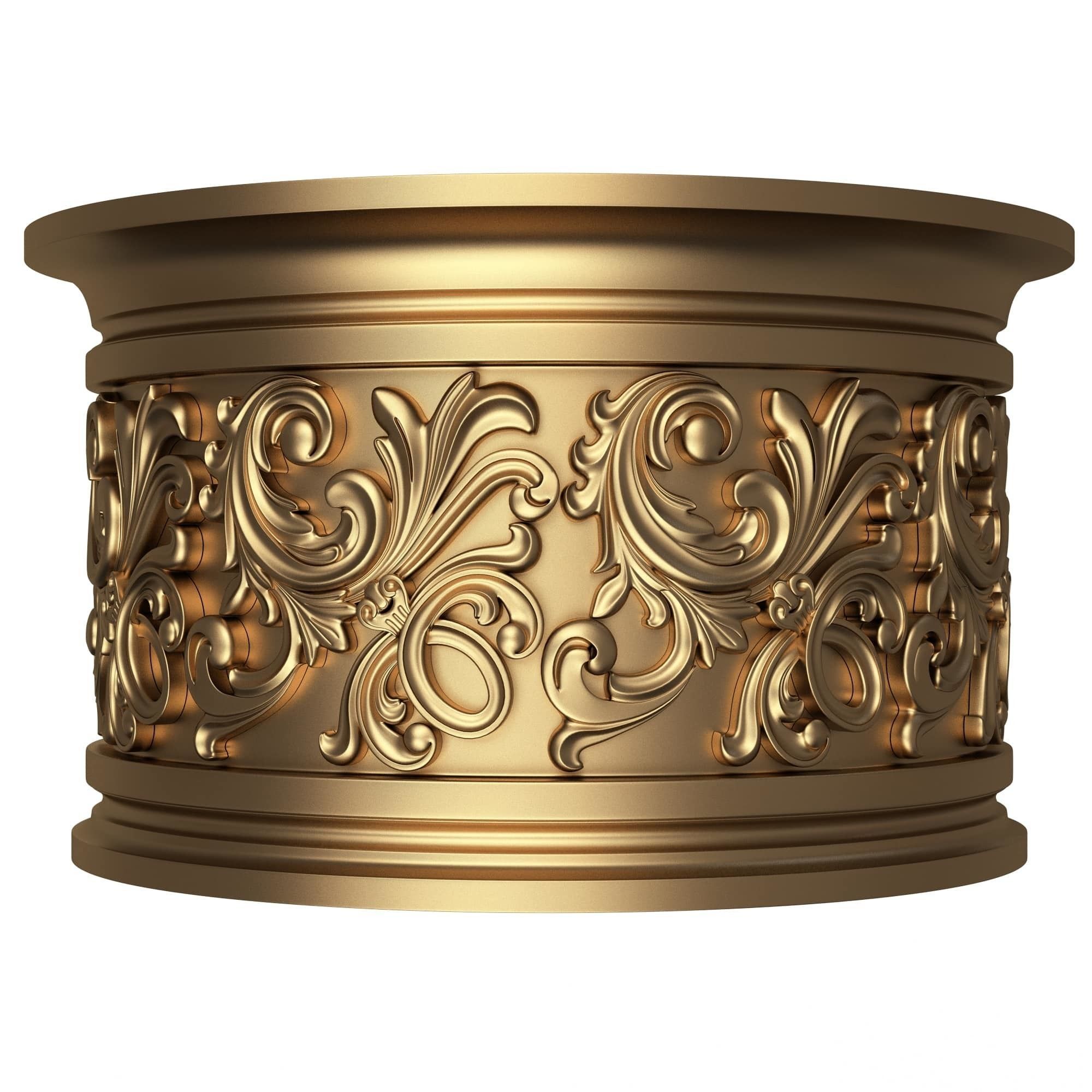 Carved Capital 1305 Low-poly 3D model_5