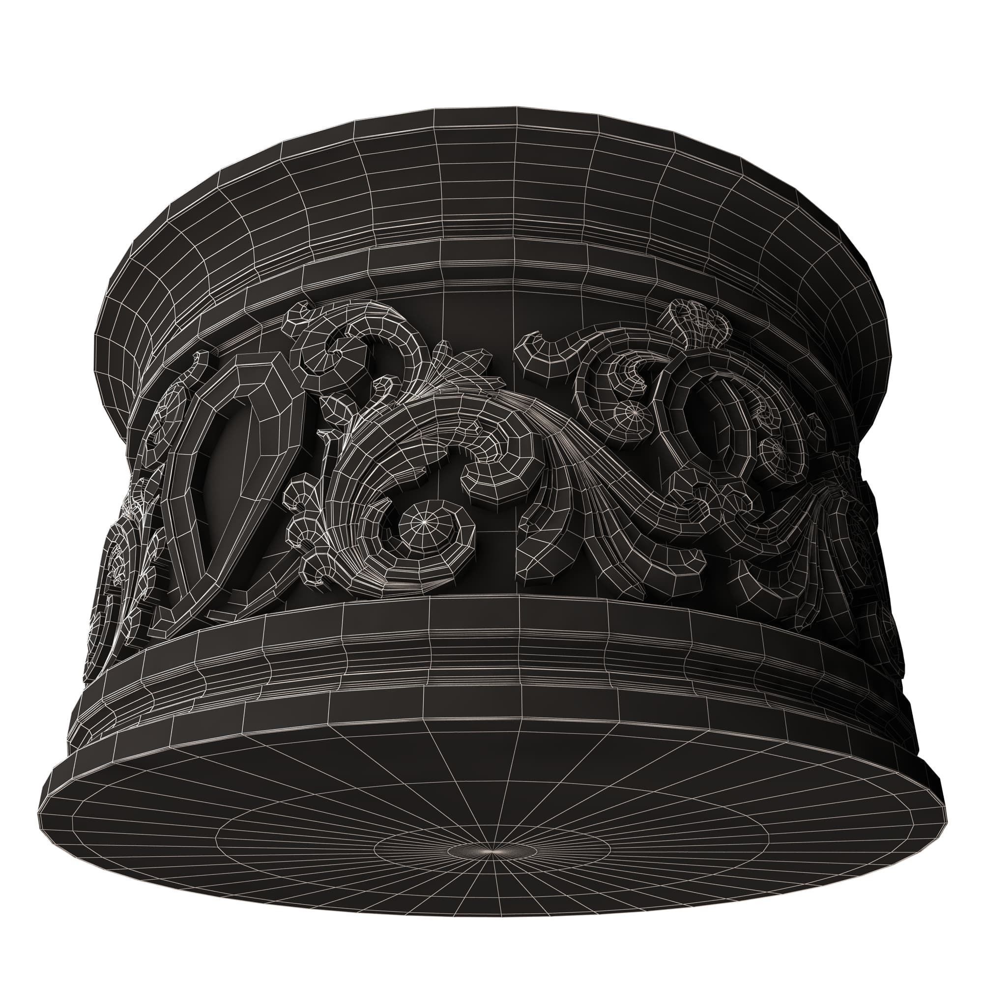 Carved Capital 1306 Low-poly 3D model_16