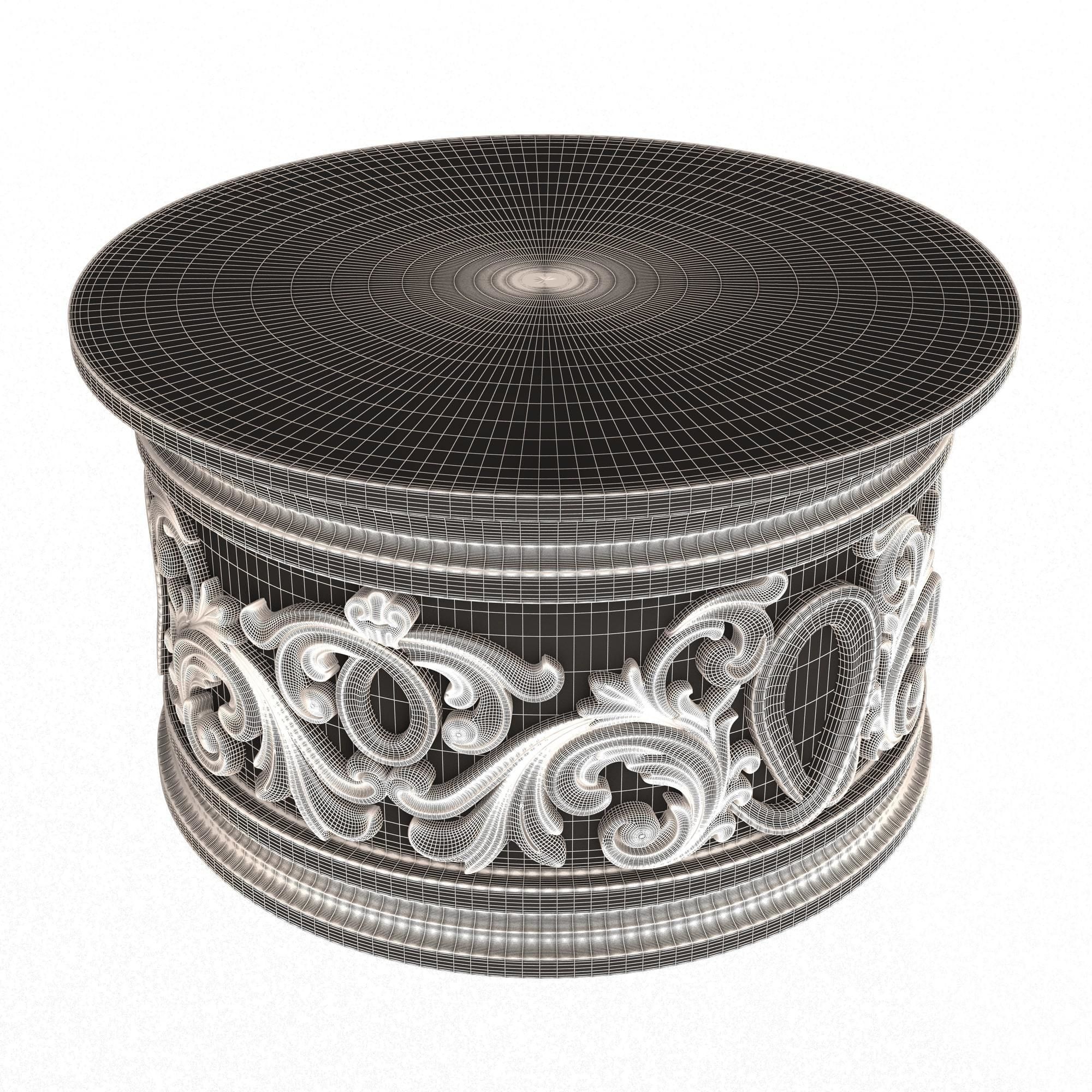 Carved Capital 1306 Low-poly 3D model_7