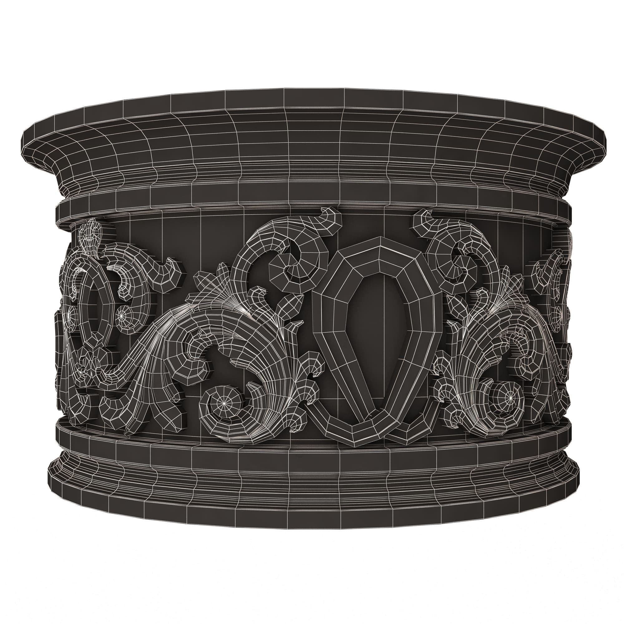 Carved Capital 1306 Low-poly 3D model_12