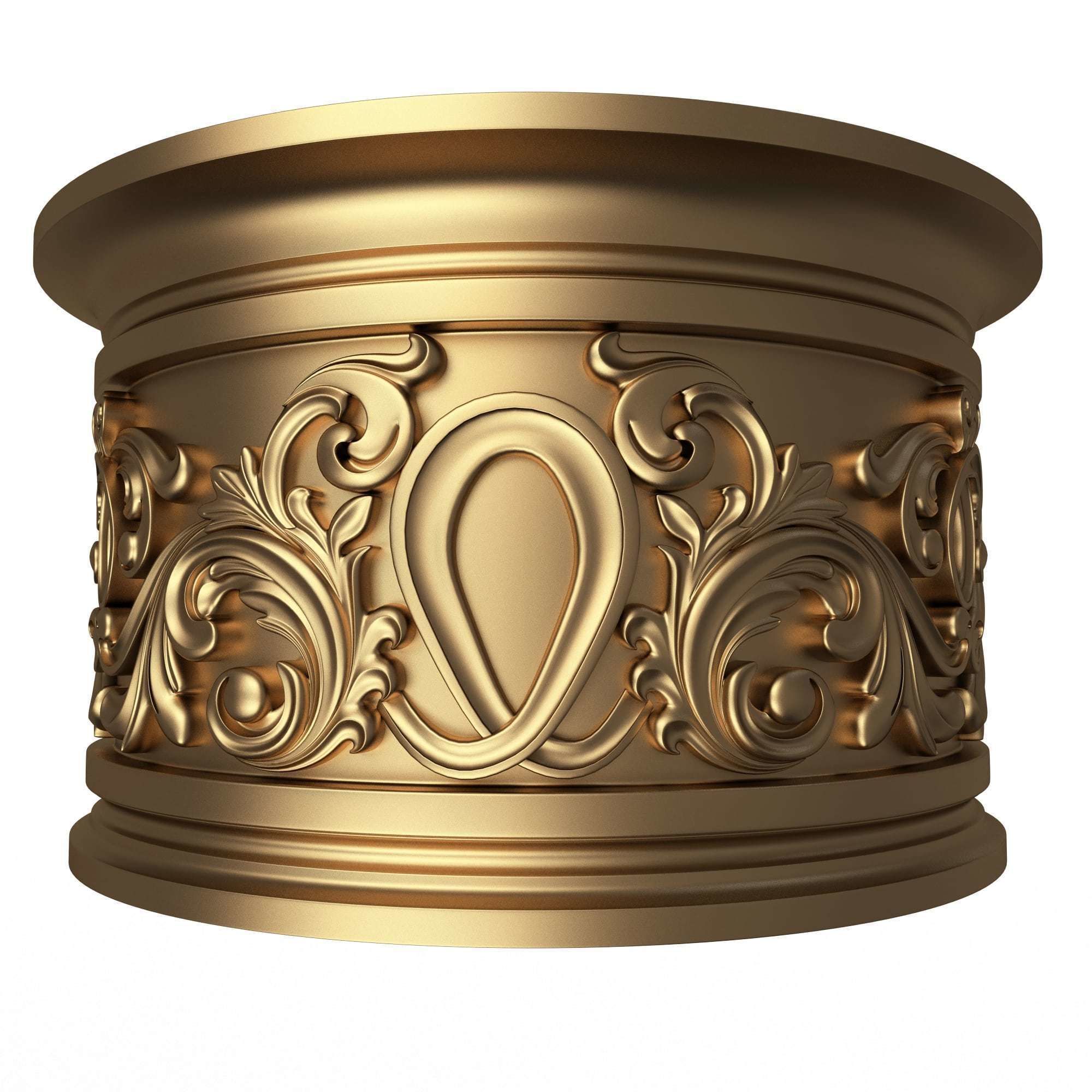 Carved Capital 1306 Low-poly 3D model_2