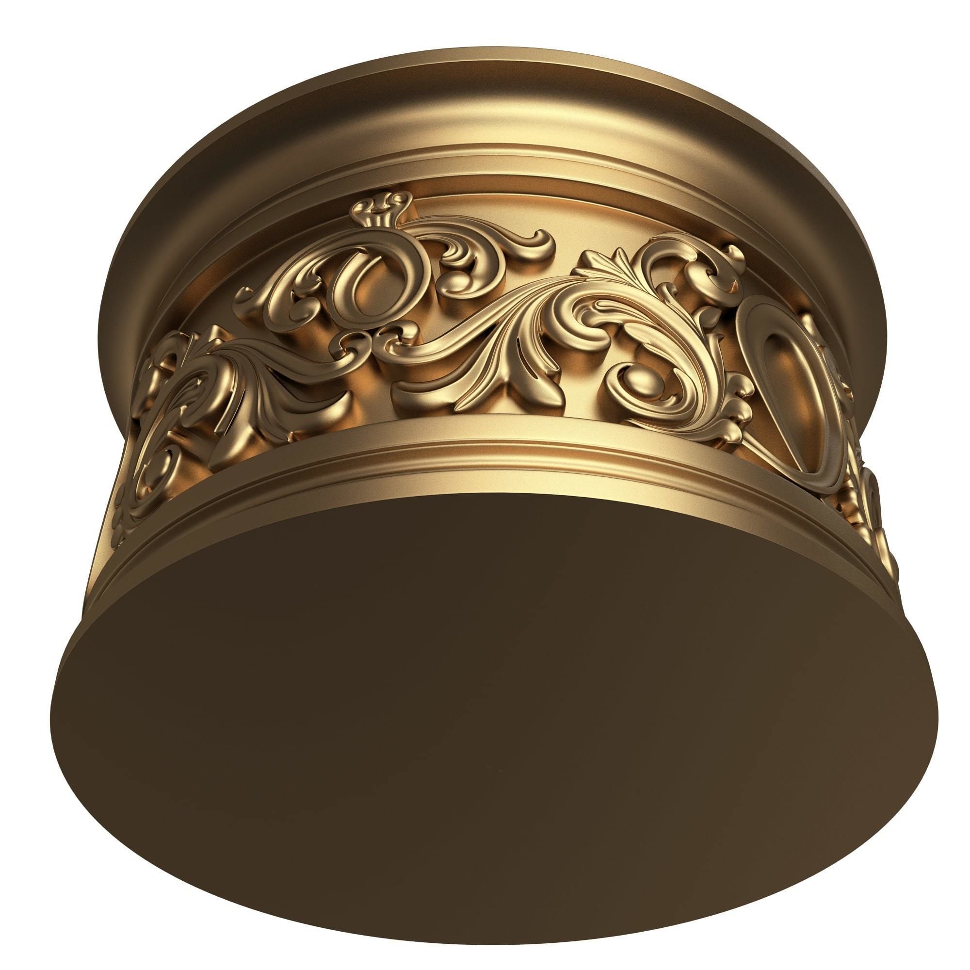 Carved Capital 1306 Low-poly 3D model_3