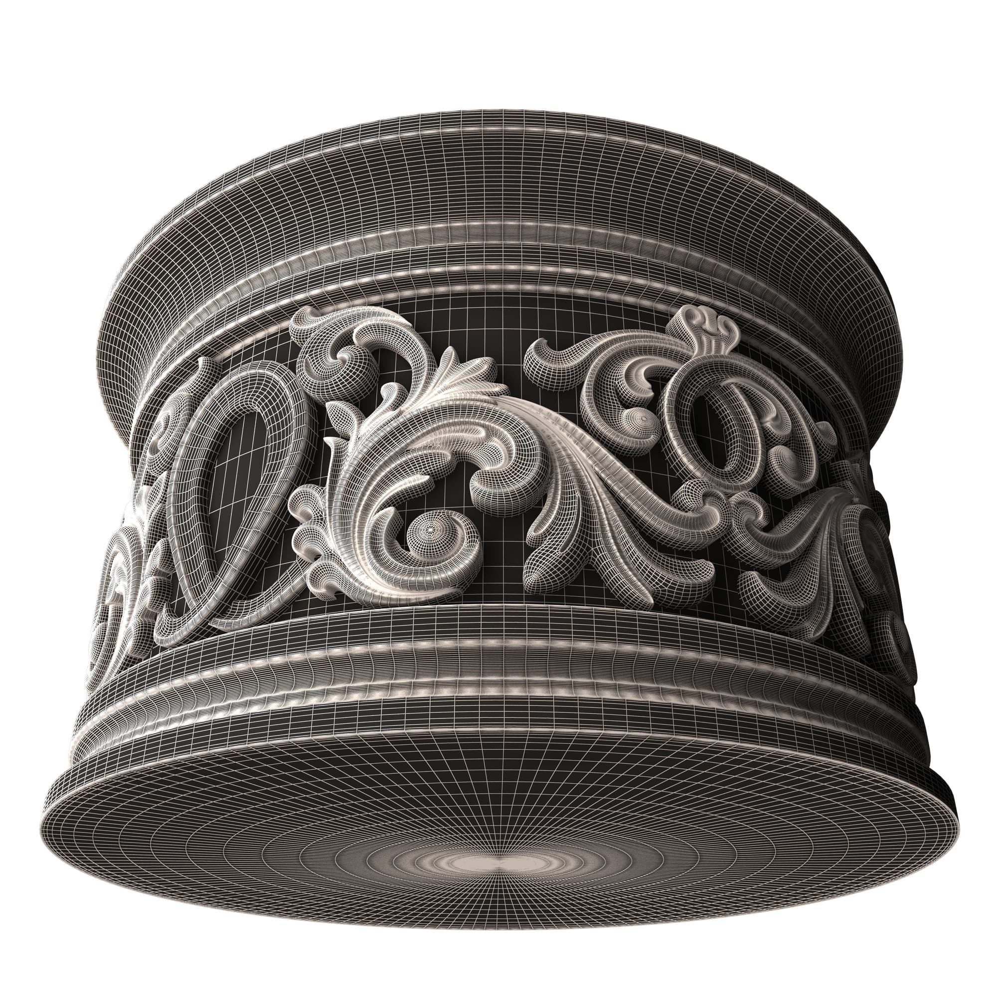 Carved Capital 1306 Low-poly 3D model_10