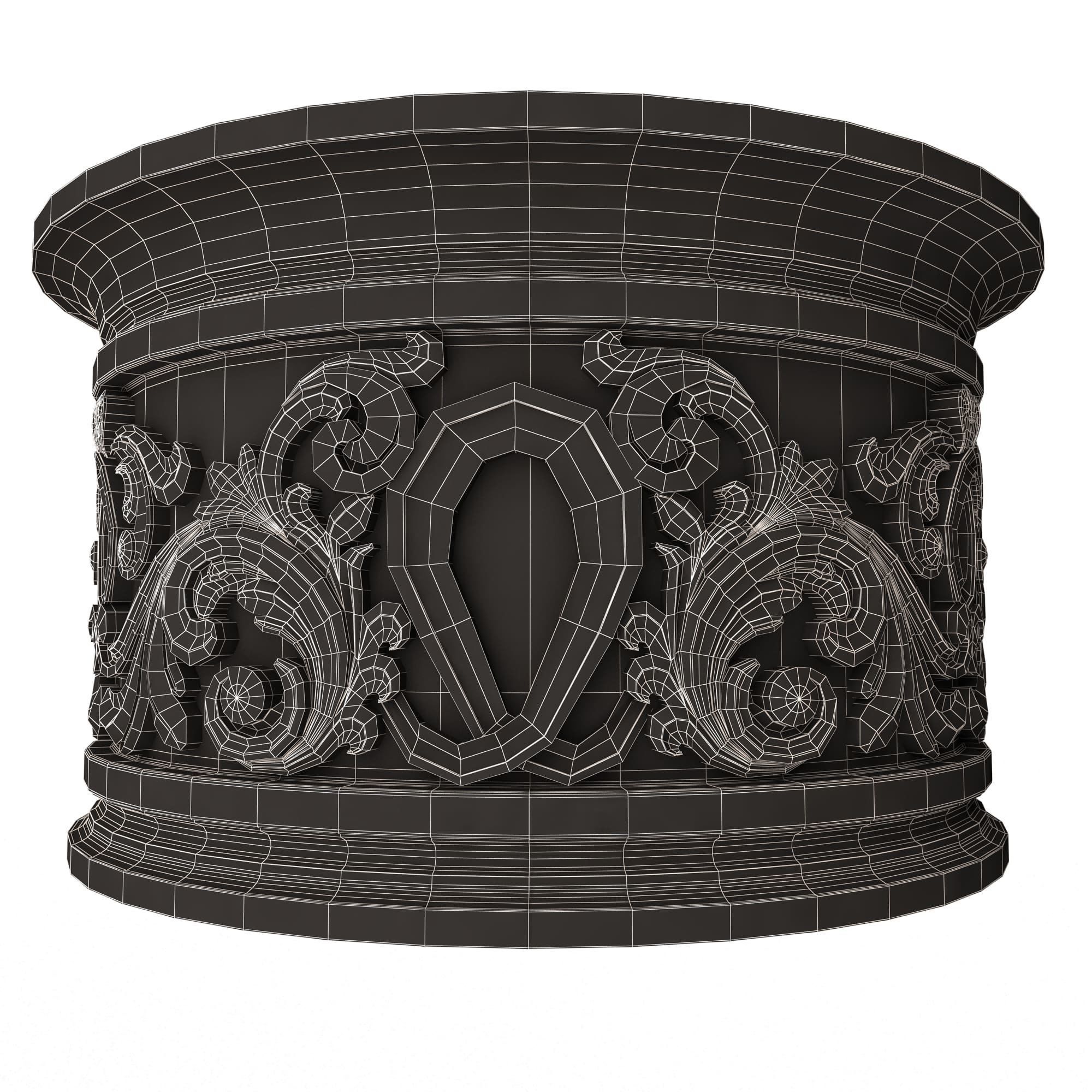 Carved Capital 1306 Low-poly 3D model_14