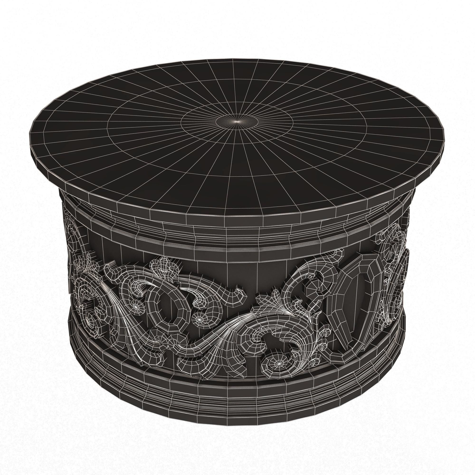 Carved Capital 1306 Low-poly 3D model_13