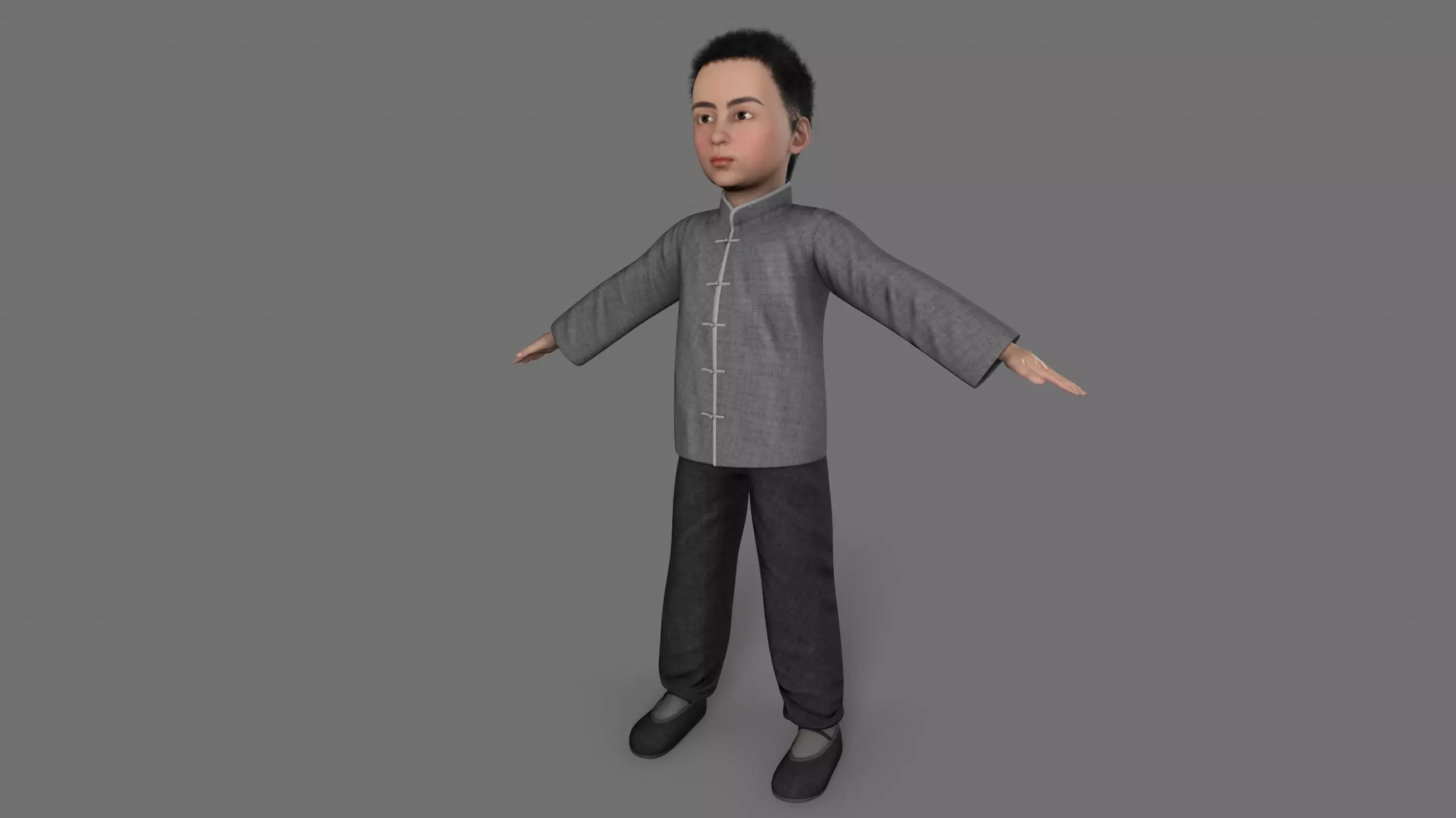 children Low-poly 3D model