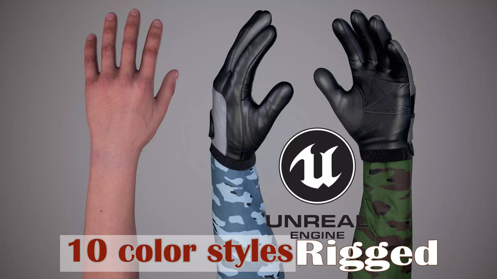 FPS Arms 03a Low-poly 3D model_0