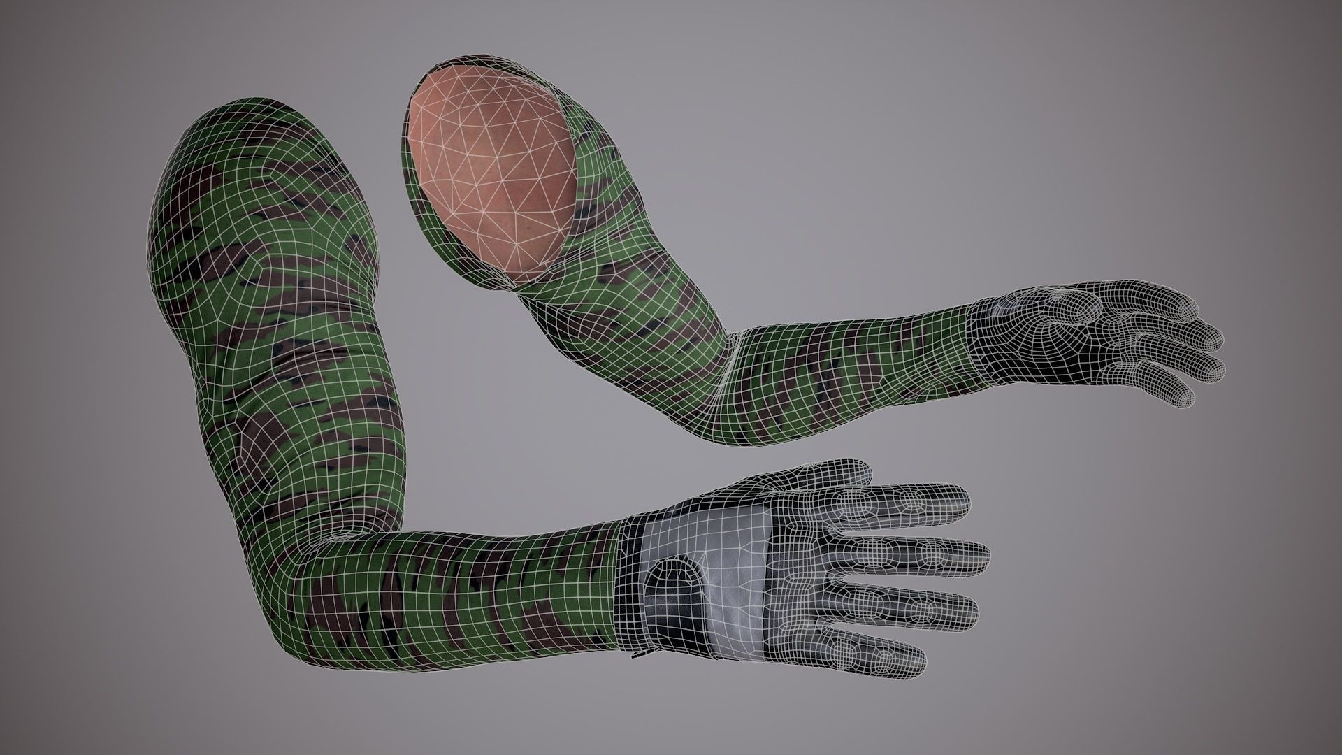 FPS Arms 03a Low-poly 3D model_37